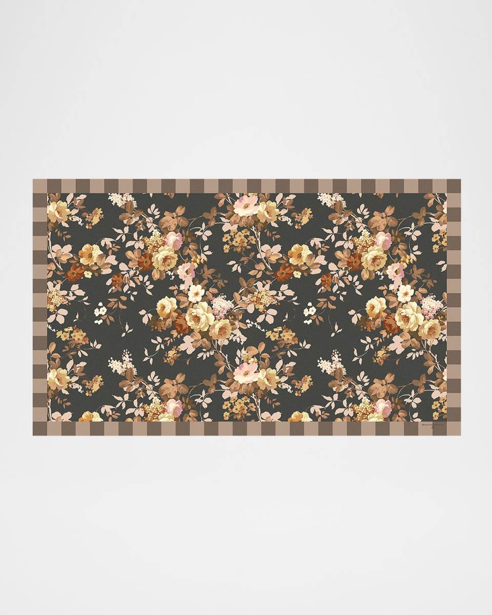 Cafe Floral Floor Mat, 3' x 5'